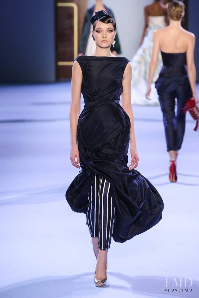 Yumi Lambert featured in  the Ulyana Sergeenko fashion show for Spring/Summer 2014