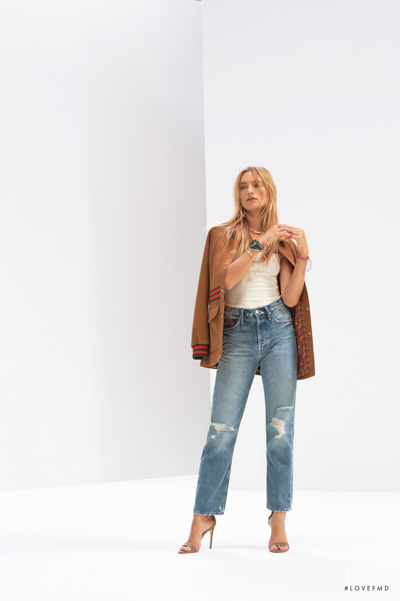 Maya Stepper featured in  the Mother Denim lookbook for Spring/Summer 2020