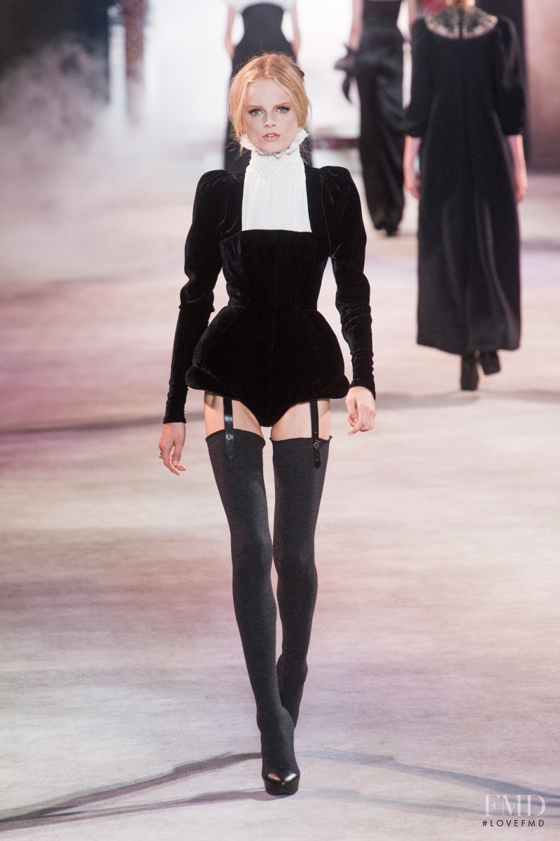 Hanne Gaby Odiele featured in  the Ulyana Sergeenko fashion show for Autumn/Winter 2013