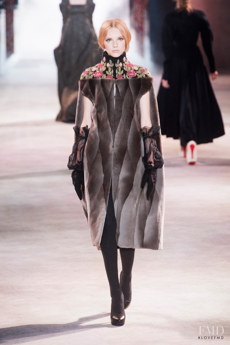 Kimi Nastya Zhidkova featured in  the Ulyana Sergeenko fashion show for Autumn/Winter 2013