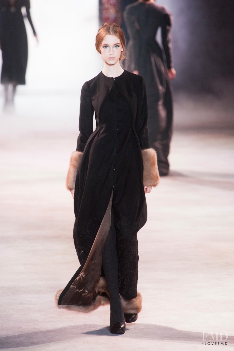 Jemma Baines featured in  the Ulyana Sergeenko fashion show for Autumn/Winter 2013