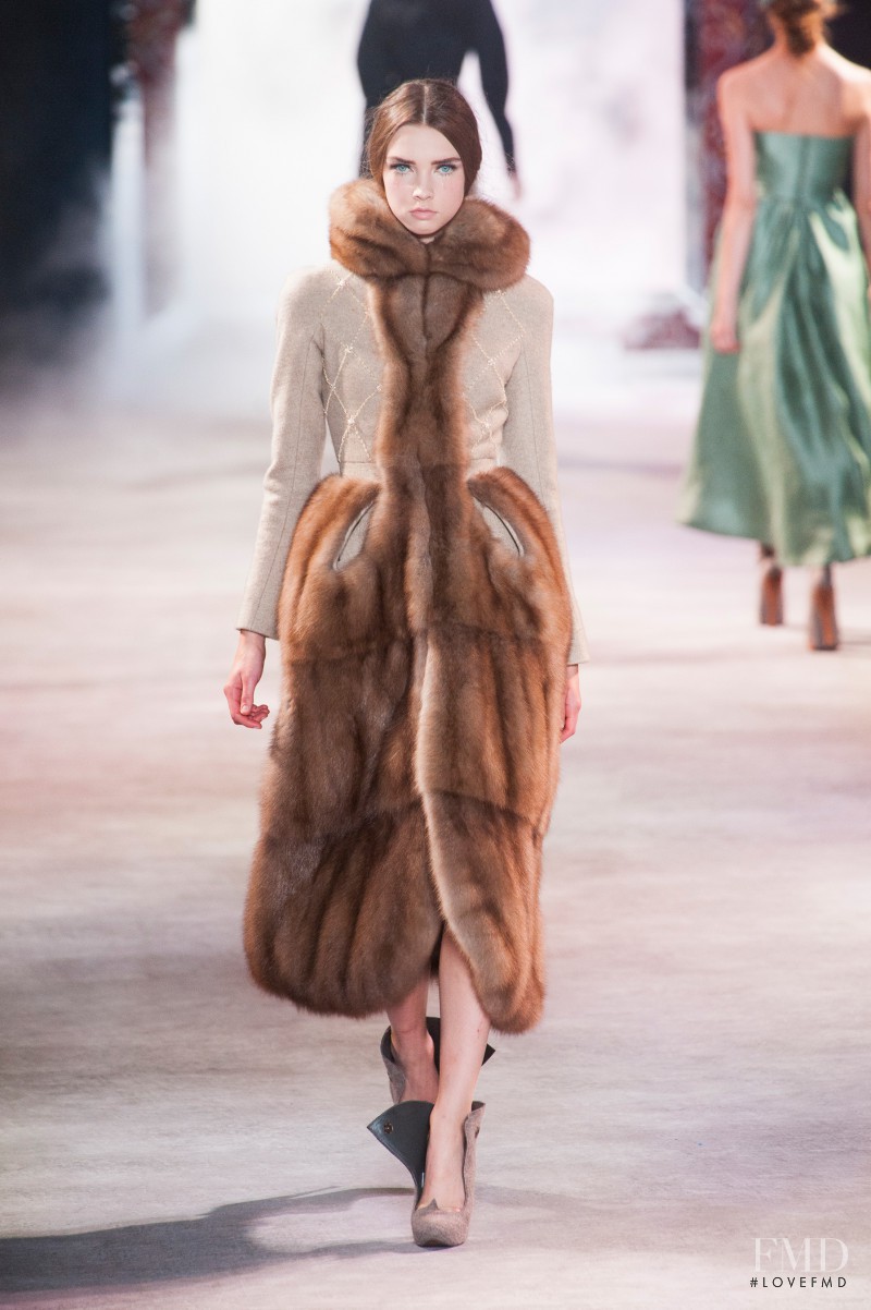 Josefine Svenningsen featured in  the Ulyana Sergeenko fashion show for Autumn/Winter 2013