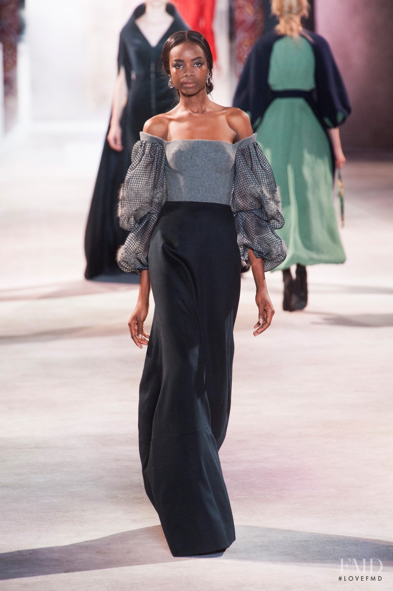 Maria Borges featured in  the Ulyana Sergeenko fashion show for Autumn/Winter 2013