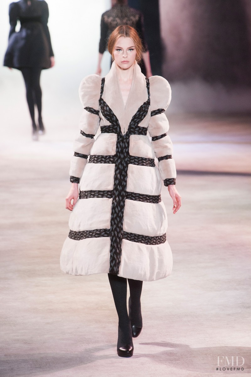 Courtney Shallcross featured in  the Ulyana Sergeenko fashion show for Autumn/Winter 2013