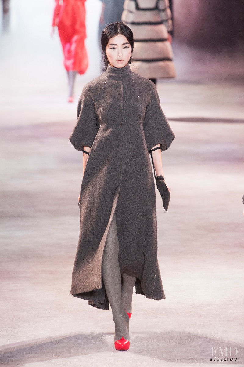 Sung Hee Kim featured in  the Ulyana Sergeenko fashion show for Autumn/Winter 2013