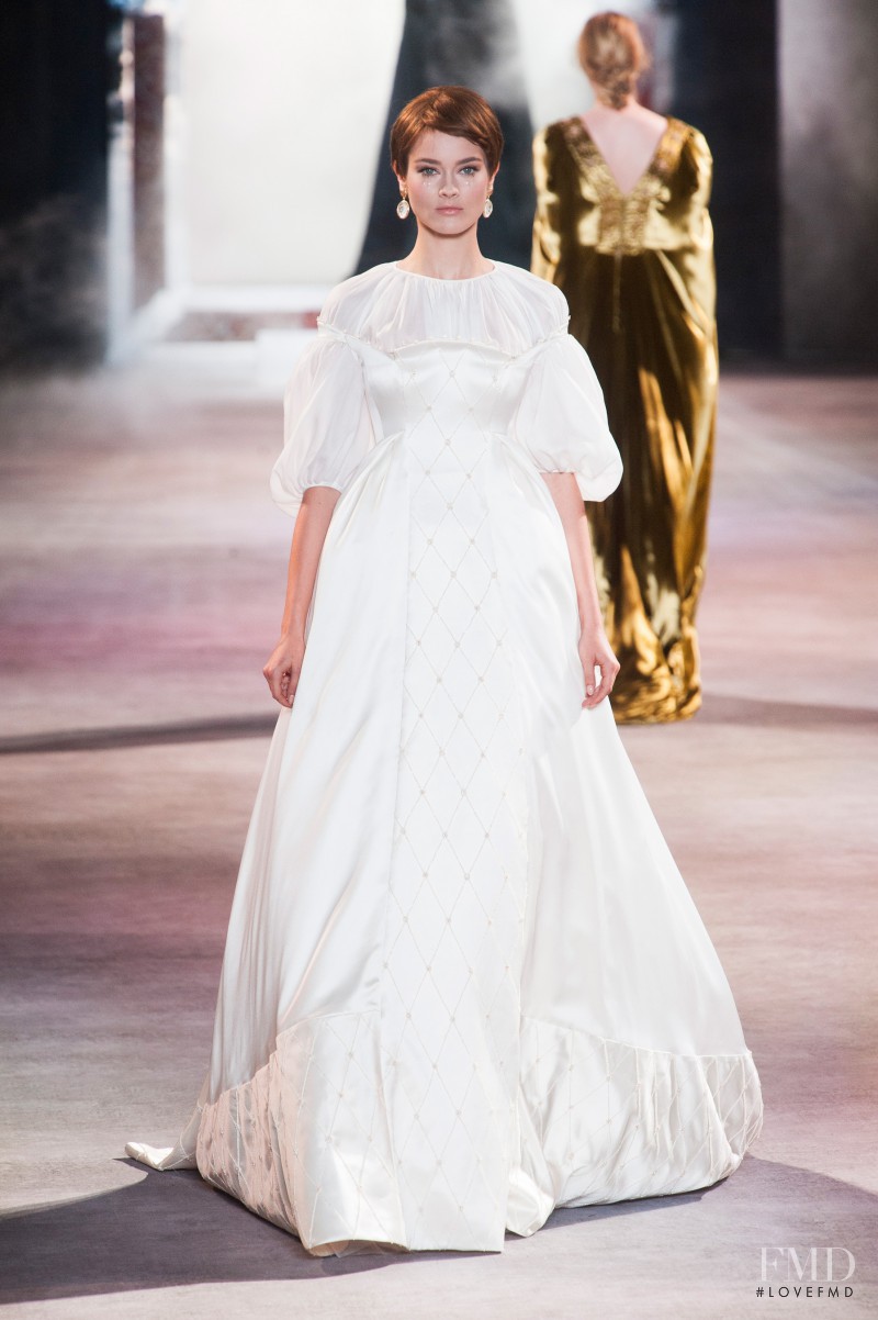 Monika Jagaciak featured in  the Ulyana Sergeenko fashion show for Autumn/Winter 2013