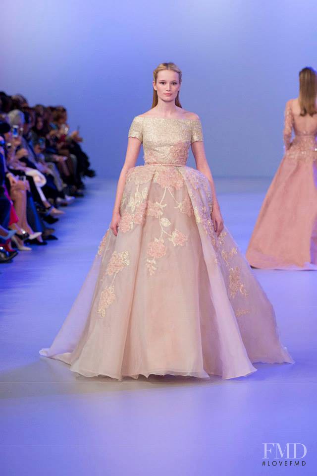 Maud Welzen featured in  the Elie Saab Couture fashion show for Spring/Summer 2014
