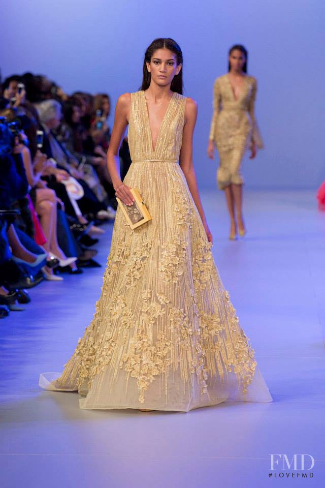 Hadassa Lima featured in  the Elie Saab Couture fashion show for Spring/Summer 2014