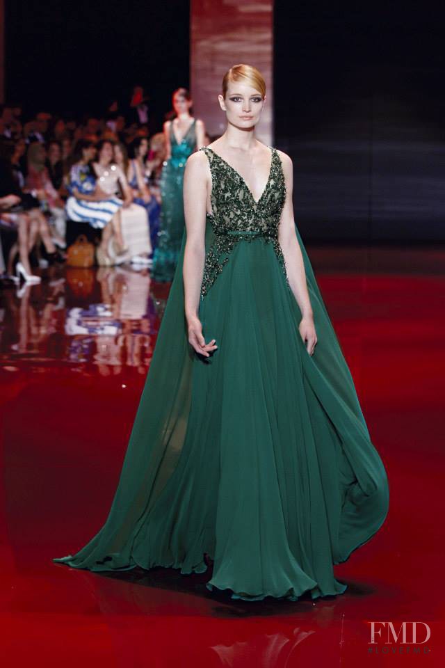 Maud Welzen featured in  the Elie Saab Couture fashion show for Autumn/Winter 2013