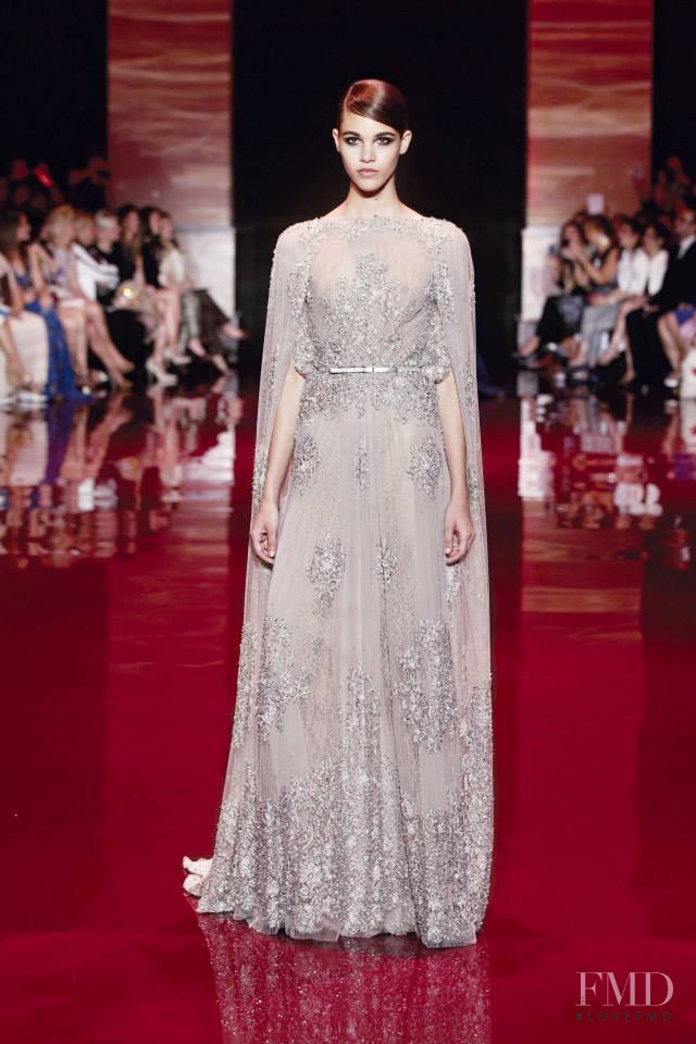 Pauline Hoarau featured in  the Elie Saab Couture fashion show for Autumn/Winter 2013