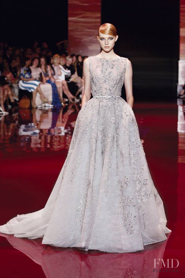 Kimi Nastya Zhidkova featured in  the Elie Saab Couture fashion show for Autumn/Winter 2013