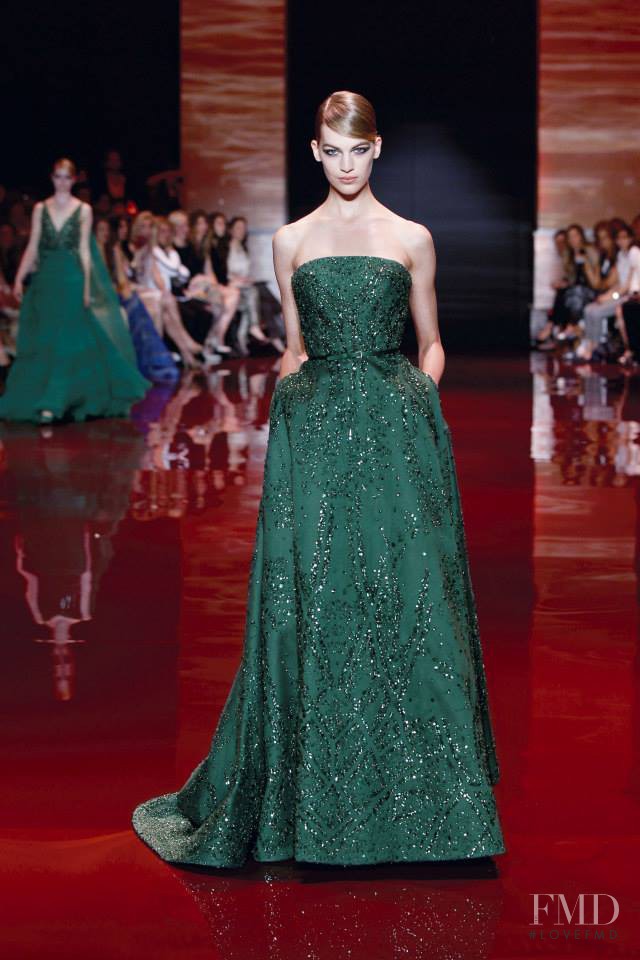 Vanessa Axente featured in  the Elie Saab Couture fashion show for Autumn/Winter 2013