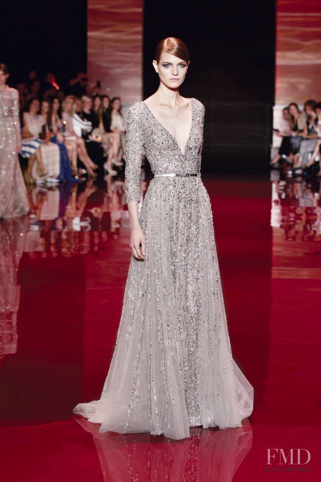 Magdalena Langrova featured in  the Elie Saab Couture fashion show for Autumn/Winter 2013