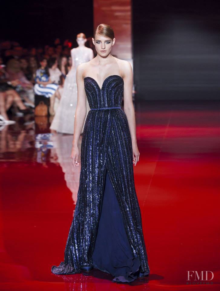 Sanne Vloet featured in  the Elie Saab Couture fashion show for Autumn/Winter 2013