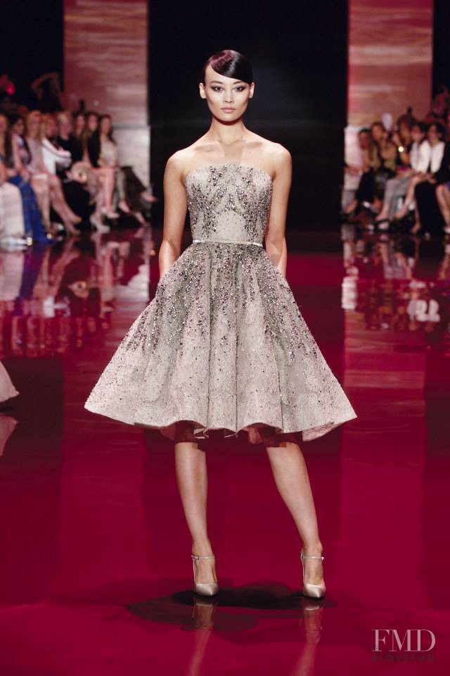 Xiao Xing Li featured in  the Elie Saab Couture fashion show for Autumn/Winter 2013