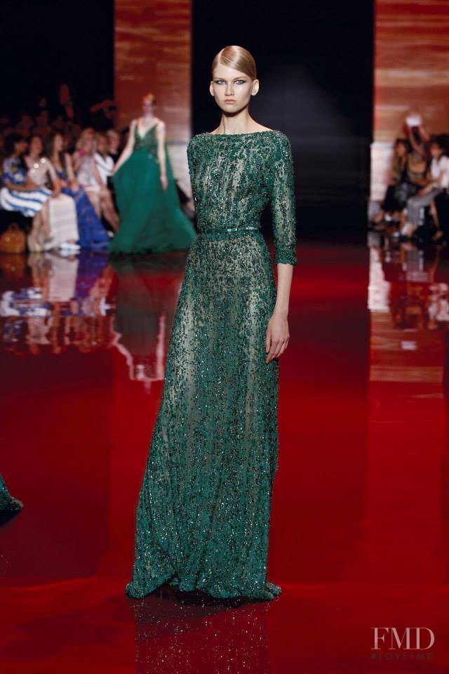 Anna Martynova featured in  the Elie Saab Couture fashion show for Autumn/Winter 2013