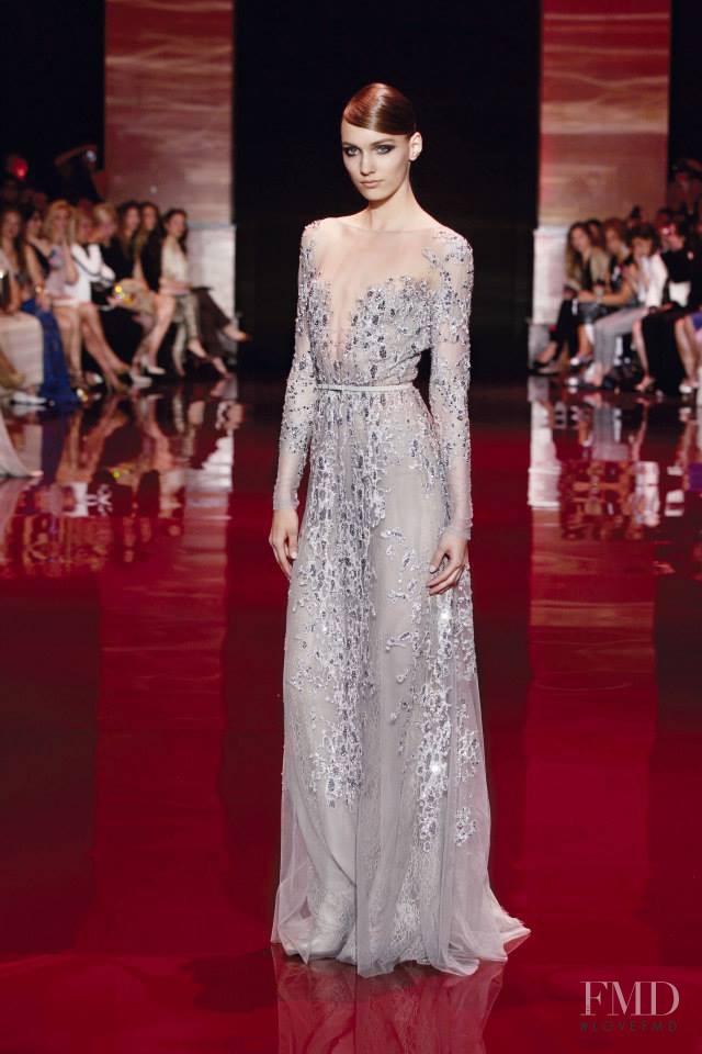Vera Vavrova featured in  the Elie Saab Couture fashion show for Autumn/Winter 2013