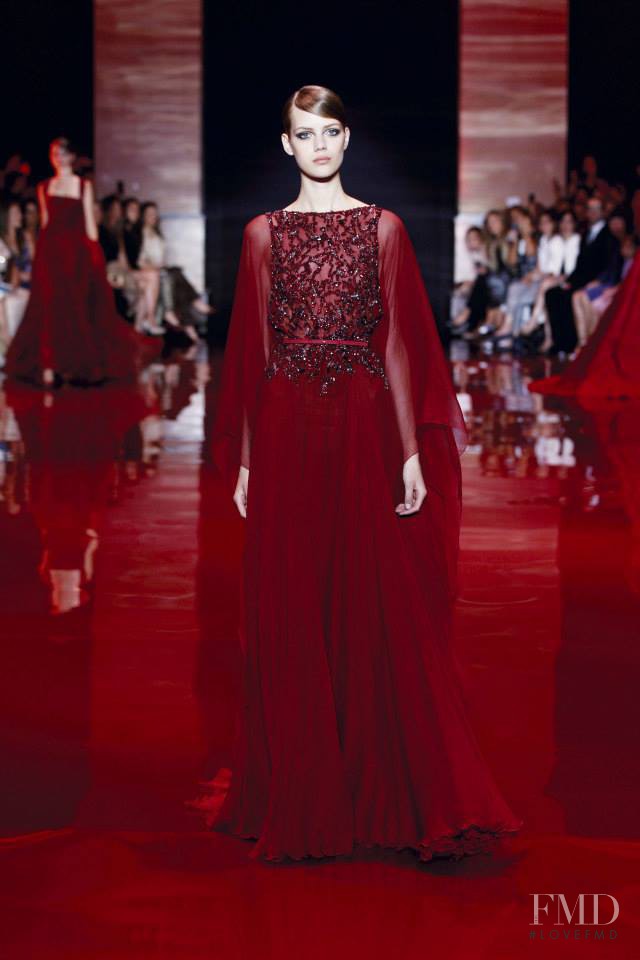 Esther Heesch featured in  the Elie Saab Couture fashion show for Autumn/Winter 2013