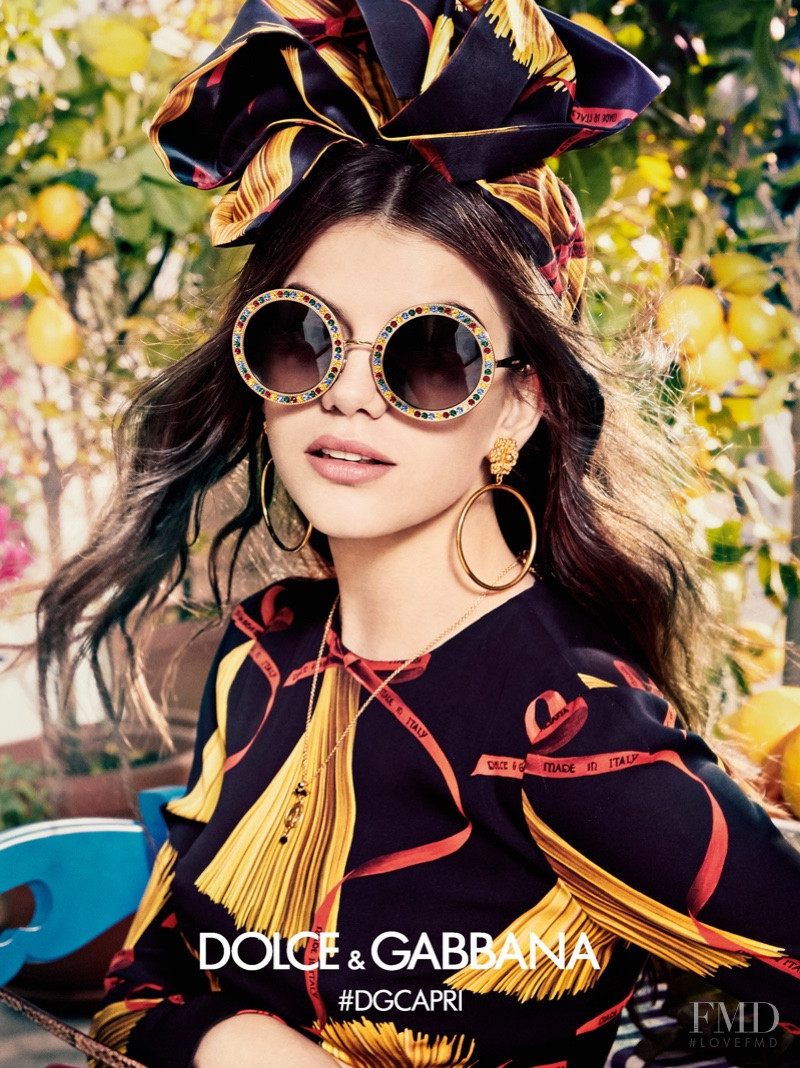 Sonia Ben Ammar featured in  the Dolce & Gabbana - Eyewear advertisement for Spring/Summer 2017