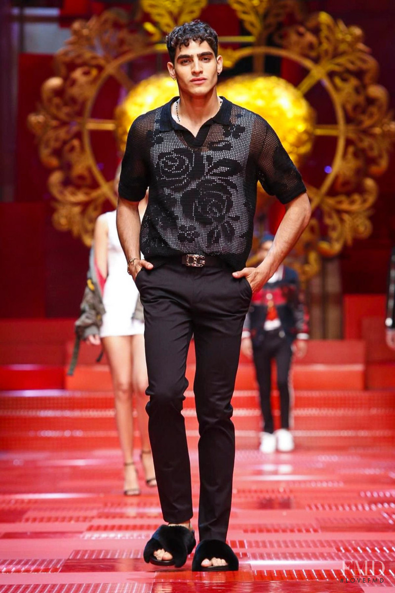 Jhonattan Burjack featured in  the Dolce & Gabbana fashion show for Spring/Summer 2018