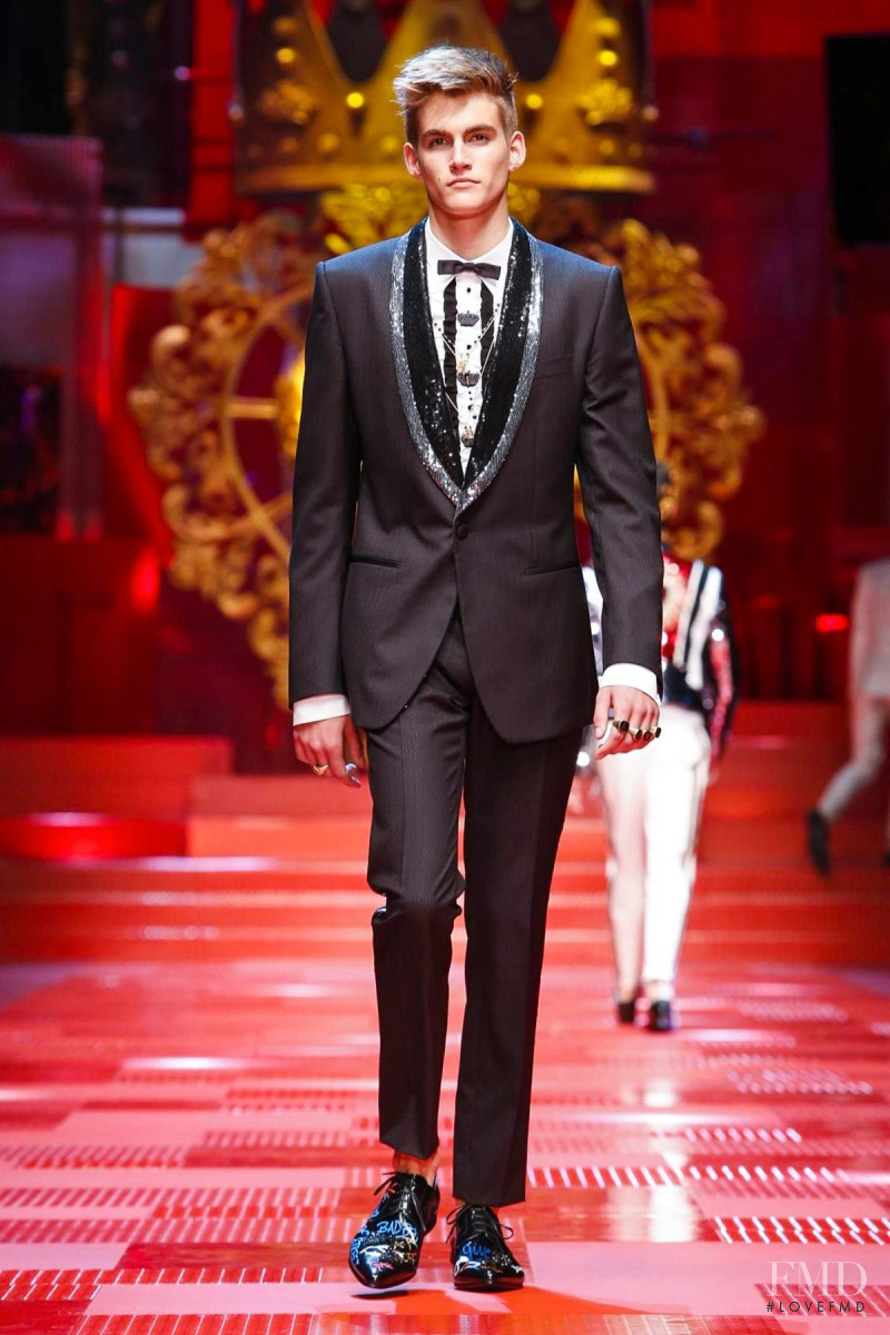 Presley Gerber featured in  the Dolce & Gabbana fashion show for Spring/Summer 2018