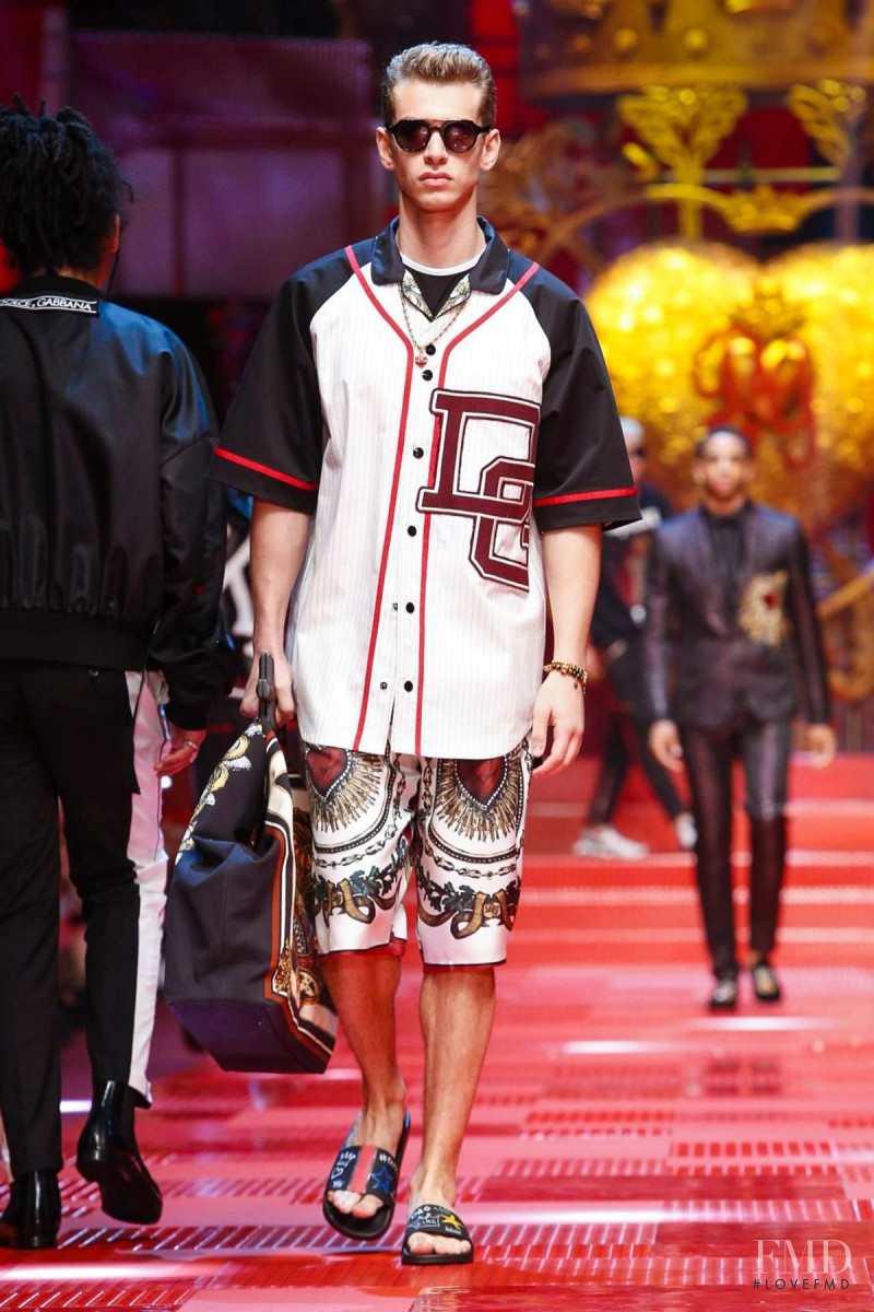 Caian Maroni featured in  the Dolce & Gabbana fashion show for Spring/Summer 2018