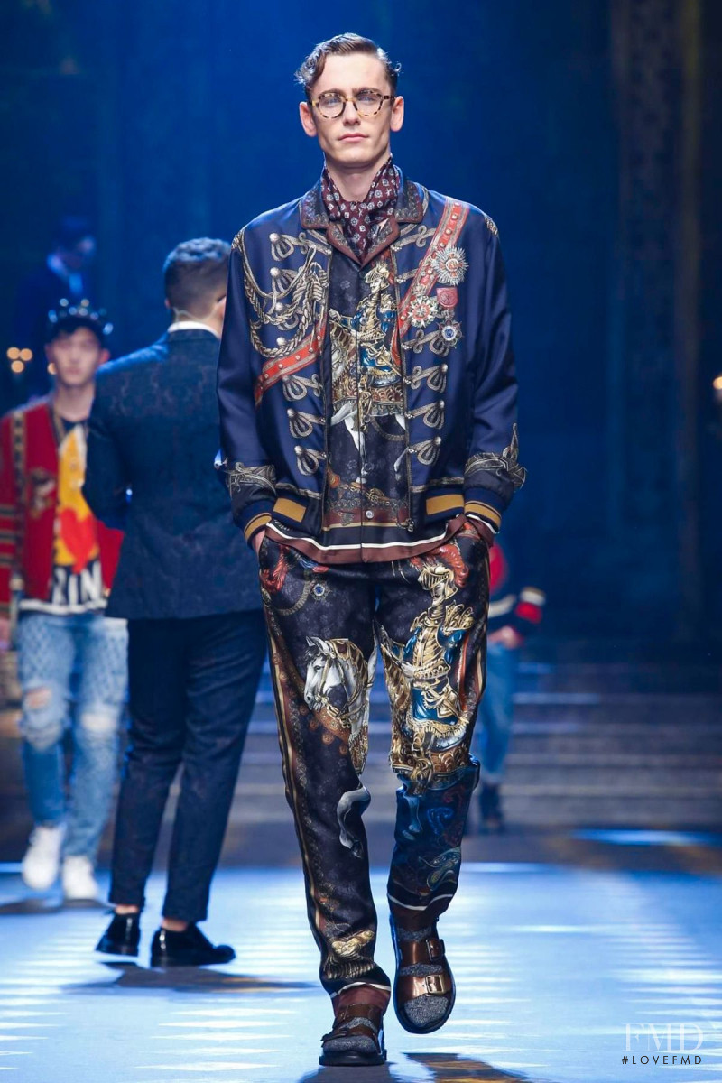 Tom Webb featured in  the Dolce & Gabbana fashion show for Autumn/Winter 2017