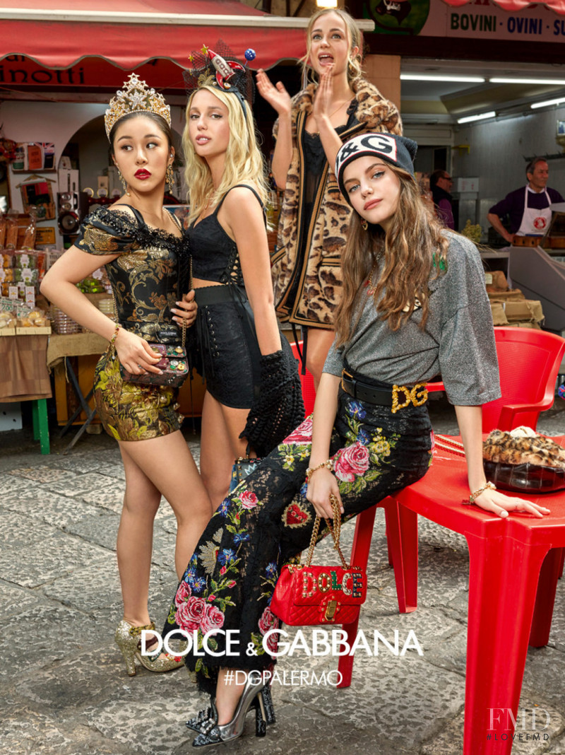 Sonia Ben Ammar featured in  the Dolce & Gabbana advertisement for Autumn/Winter 2017