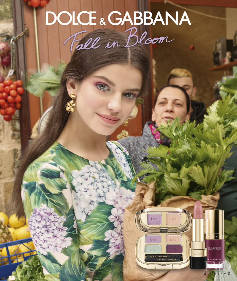 Sonia Ben Ammar featured in  the Dolce & Gabbana Beauty advertisement for Autumn/Winter 2017