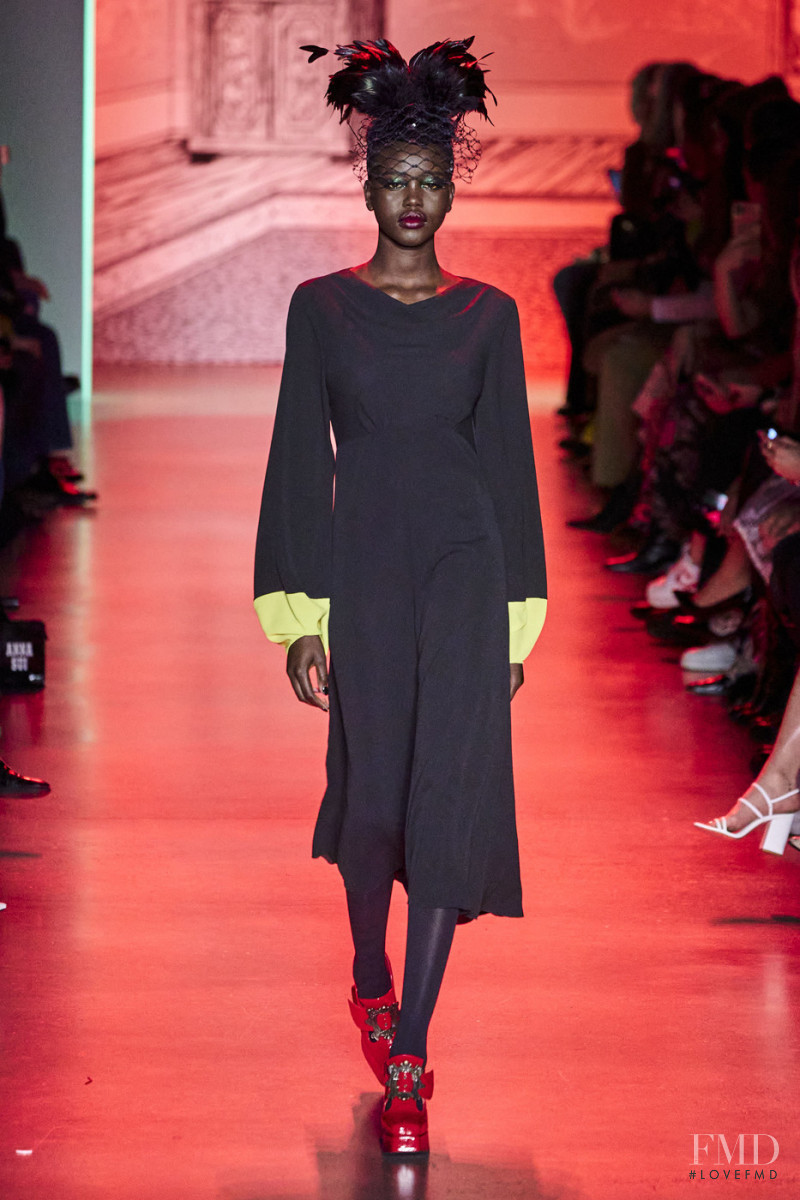 Adut Akech Bior featured in  the Anna Sui fashion show for Autumn/Winter 2020