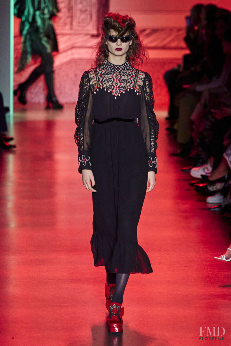 Giselle Norman featured in  the Anna Sui fashion show for Autumn/Winter 2020