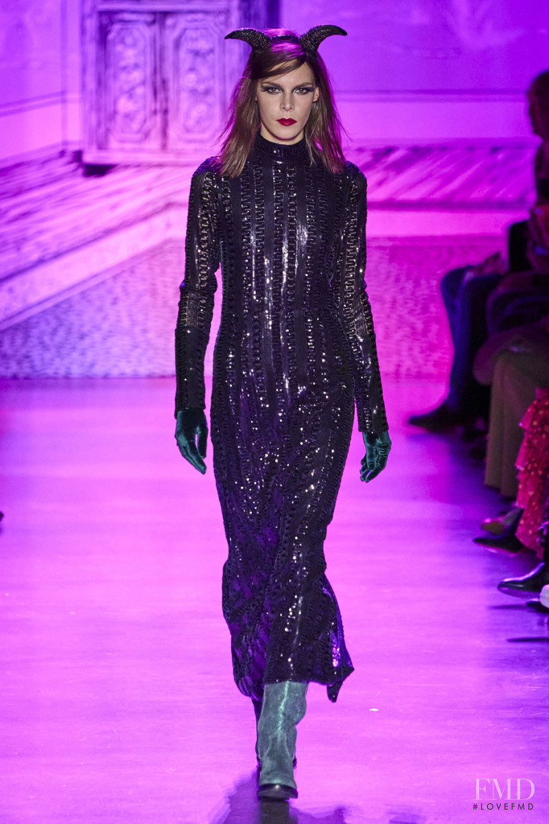 Lys Lorente featured in  the Anna Sui fashion show for Autumn/Winter 2020