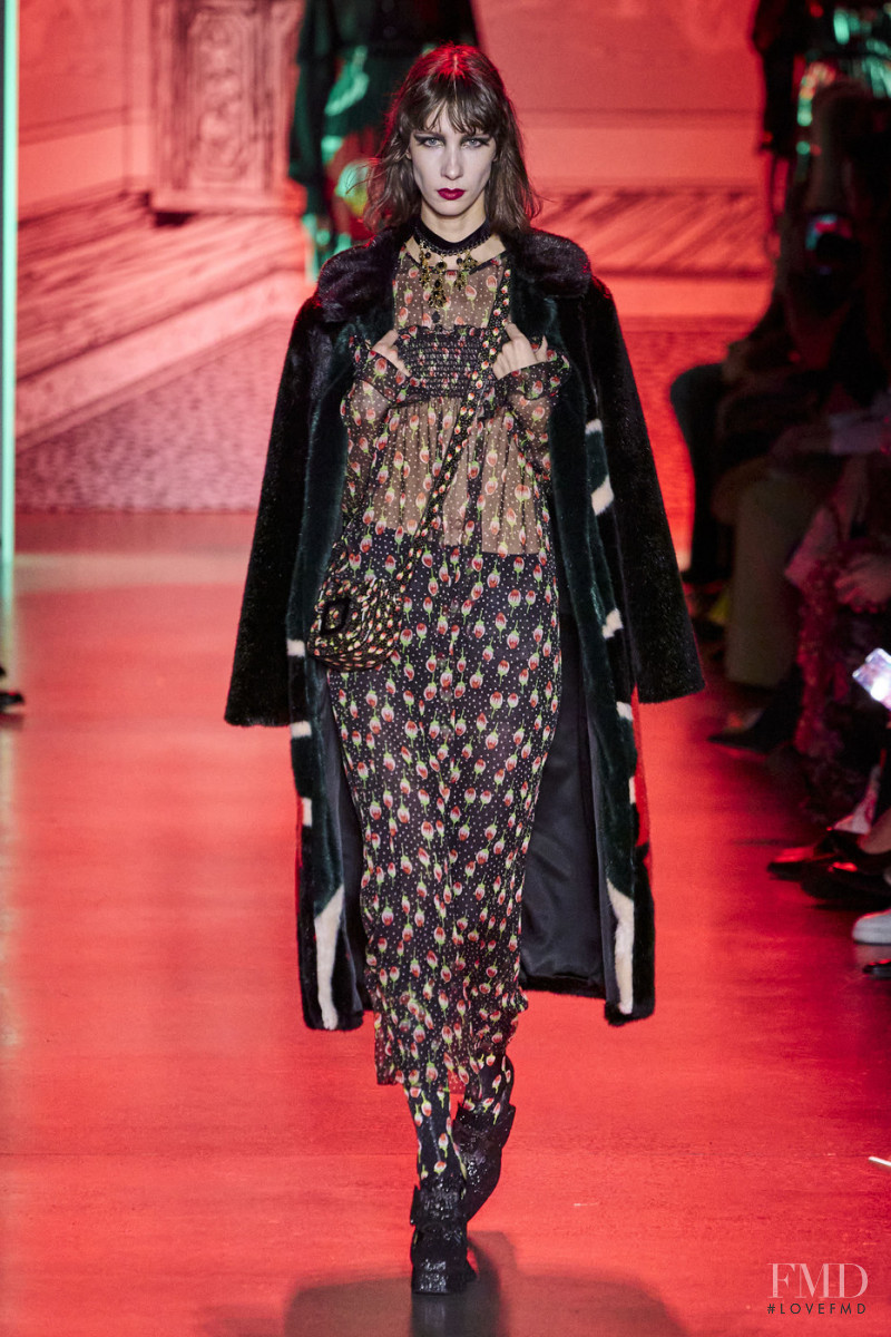 Sasha Knysh featured in  the Anna Sui fashion show for Autumn/Winter 2020