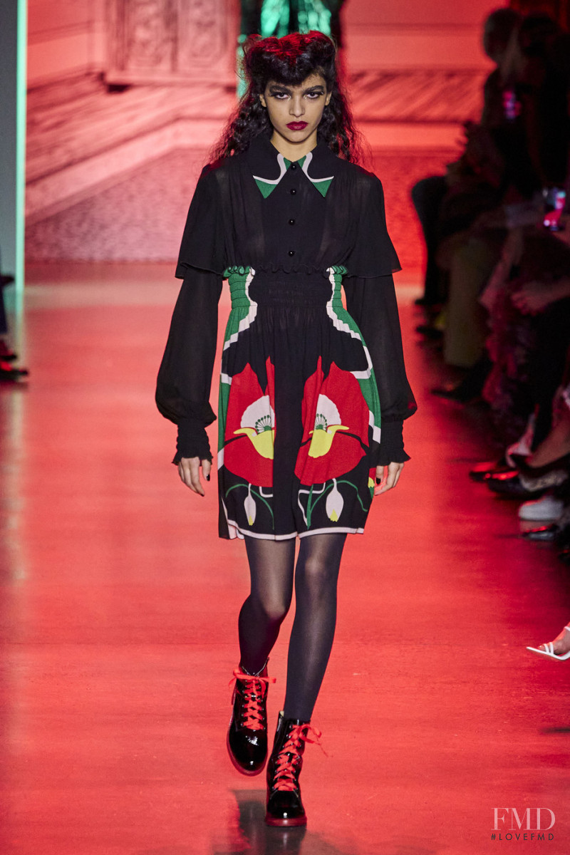 Anita Pozzo featured in  the Anna Sui fashion show for Autumn/Winter 2020