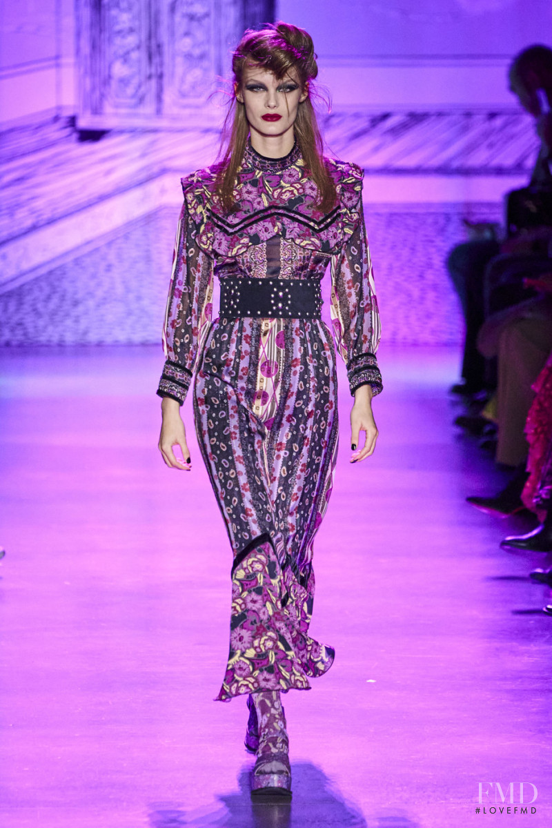 Kris Grikaite featured in  the Anna Sui fashion show for Autumn/Winter 2020