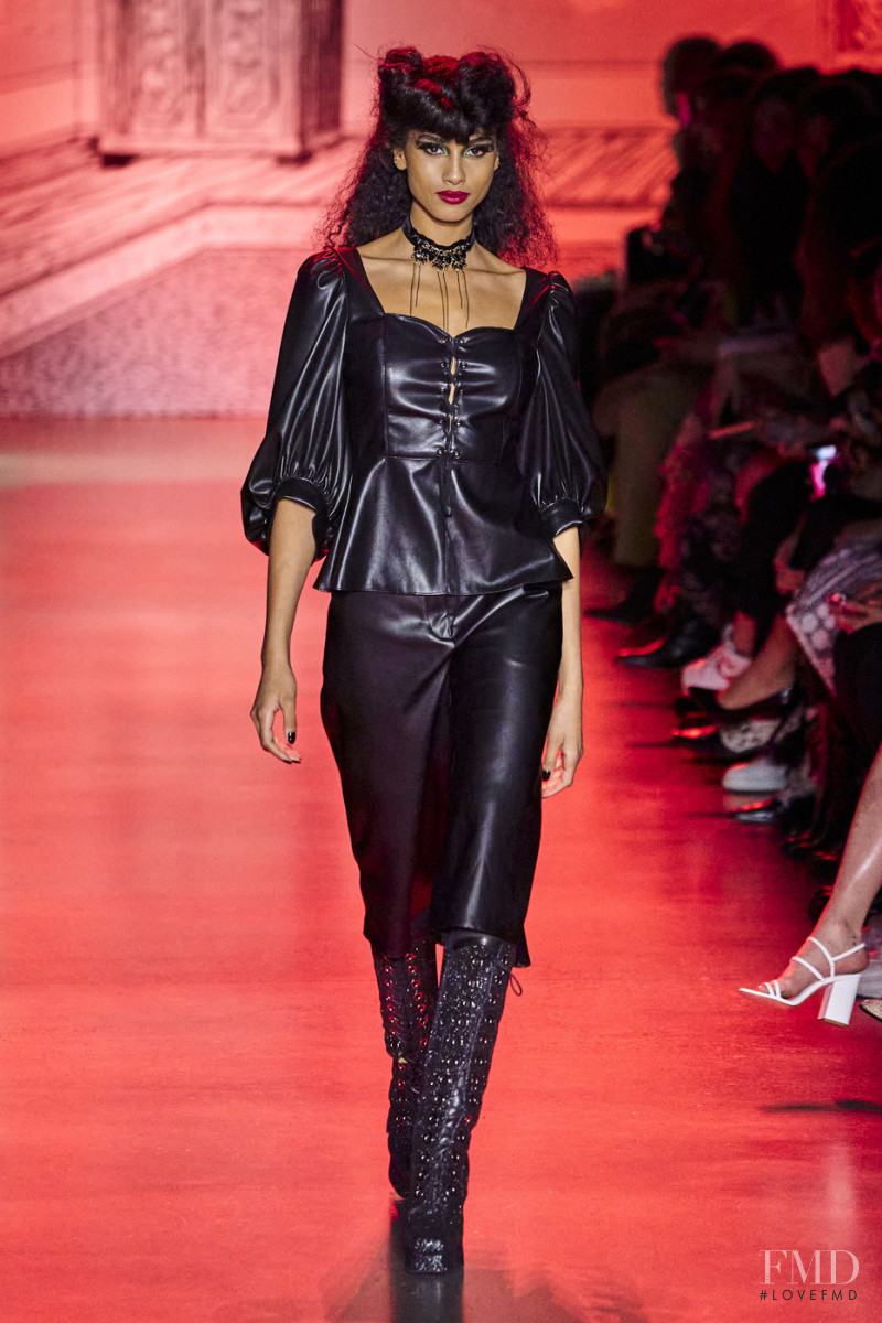 Imaan Hammam featured in  the Anna Sui fashion show for Autumn/Winter 2020