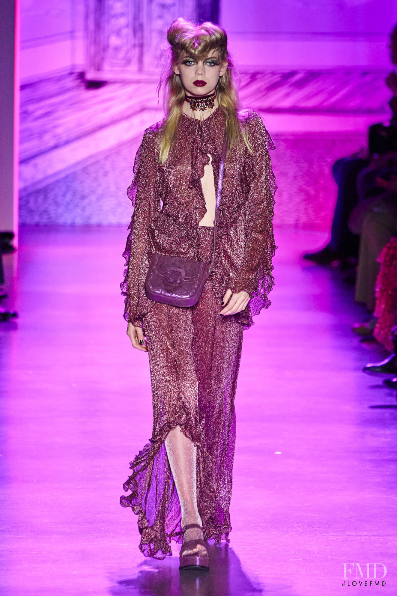 Mariana Zaragoza featured in  the Anna Sui fashion show for Autumn/Winter 2020