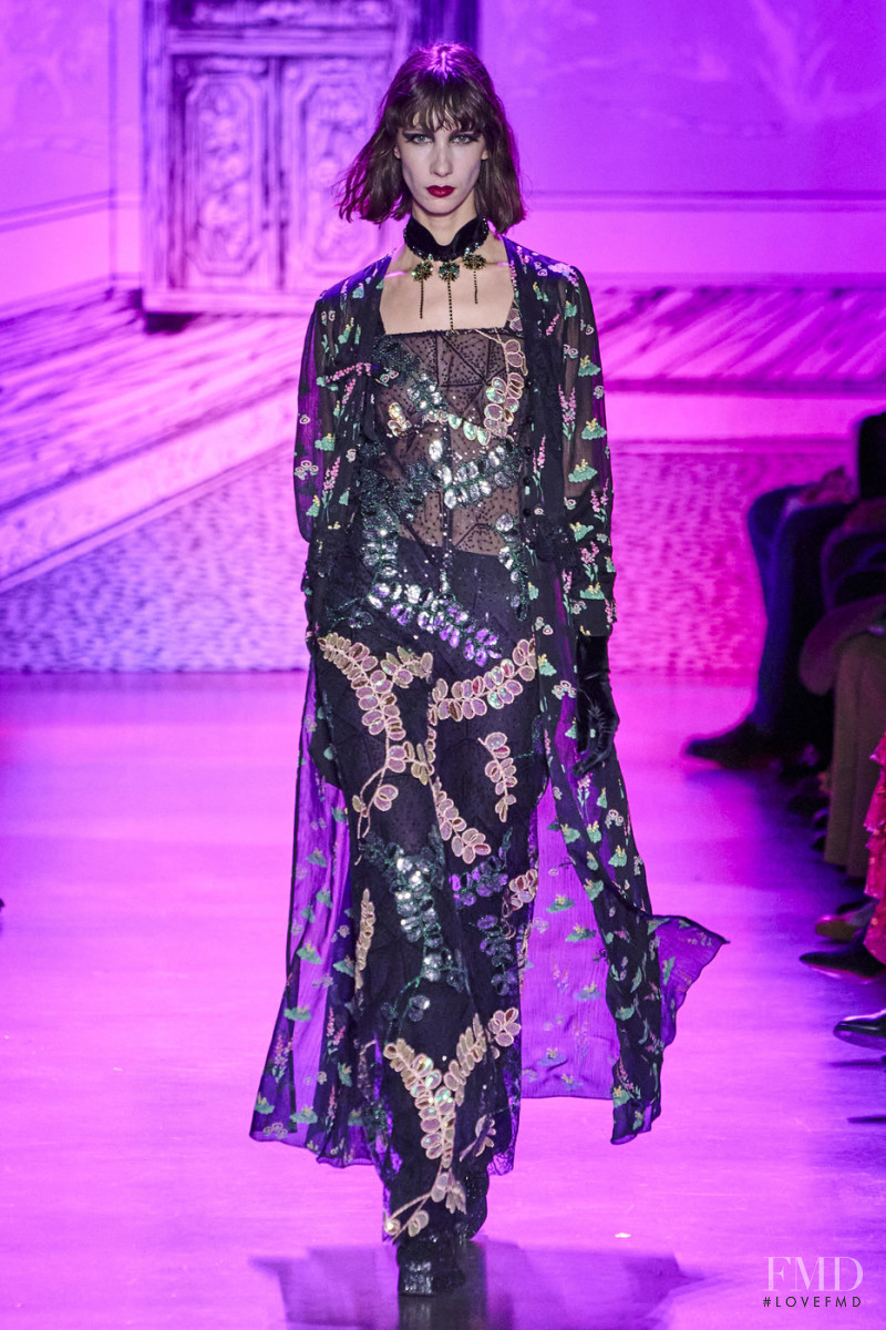 Sasha Knysh featured in  the Anna Sui fashion show for Autumn/Winter 2020