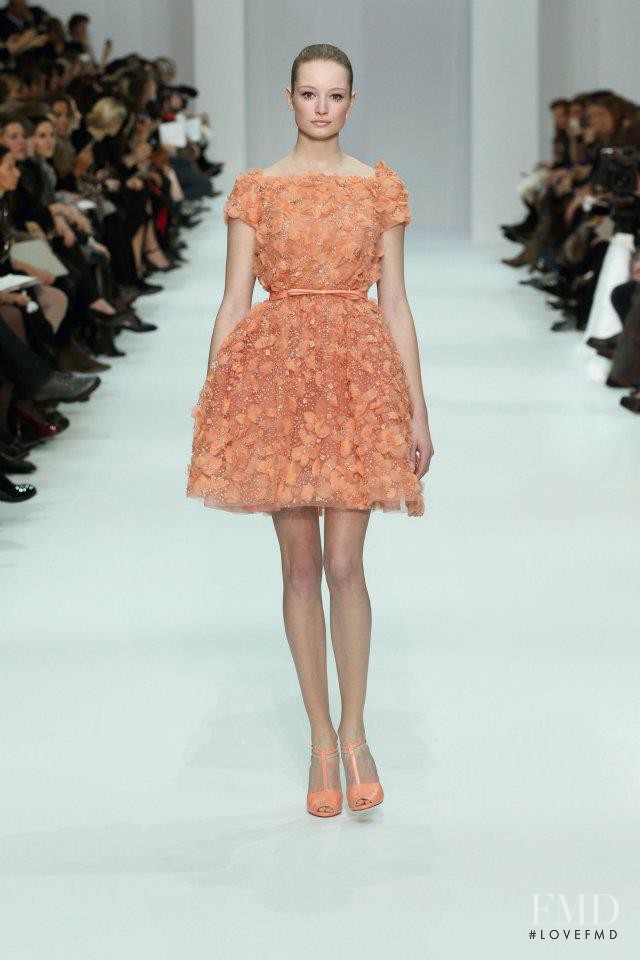Maud Welzen featured in  the Elie Saab Couture fashion show for Spring/Summer 2012