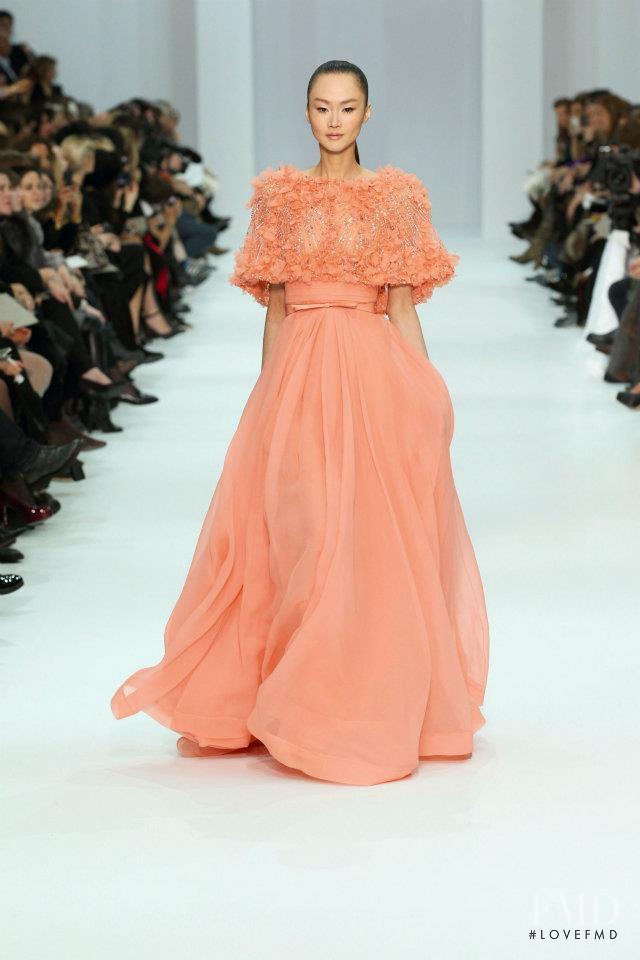 Hye Jung Lee featured in  the Elie Saab Couture fashion show for Spring/Summer 2012