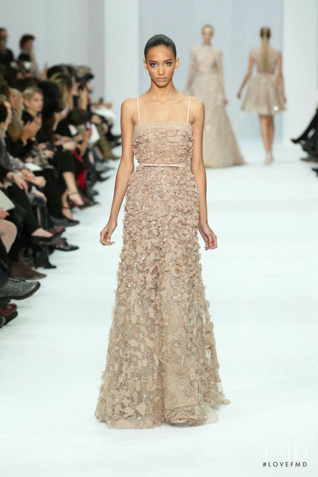 Cora Emmanuel featured in  the Elie Saab Couture fashion show for Spring/Summer 2012