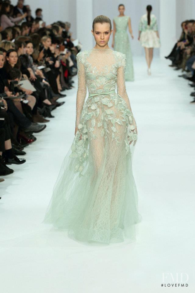 Josephine Skriver featured in  the Elie Saab Couture fashion show for Spring/Summer 2012