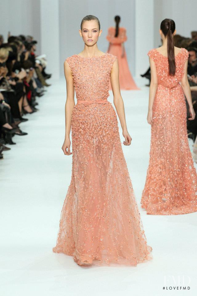 Karlie Kloss featured in  the Elie Saab Couture fashion show for Spring/Summer 2012