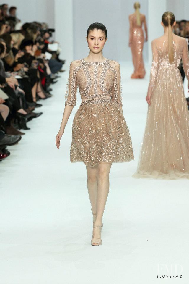 Sui He featured in  the Elie Saab Couture fashion show for Spring/Summer 2012