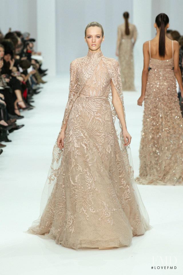 Daria Strokous featured in  the Elie Saab Couture fashion show for Spring/Summer 2012