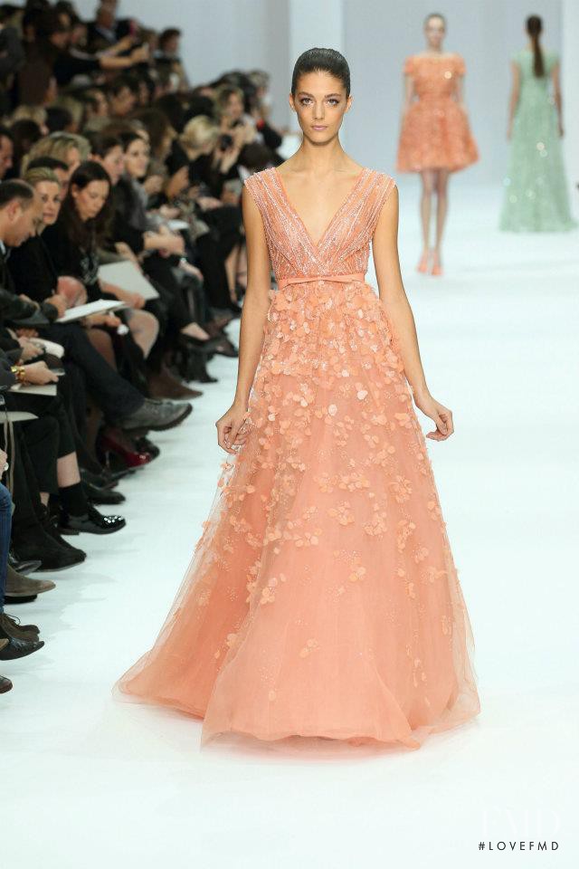 Katryn Kruger featured in  the Elie Saab Couture fashion show for Spring/Summer 2012