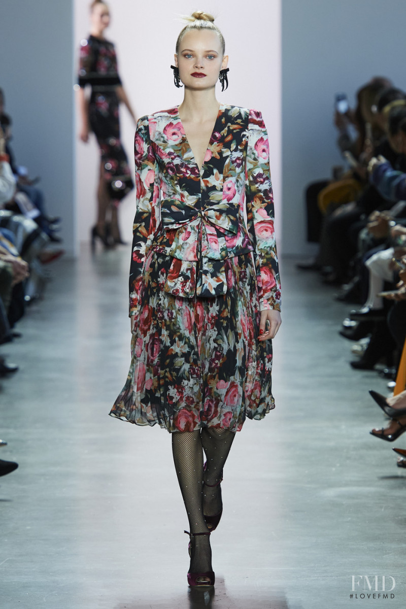 Valou Weemering featured in  the Badgley Mischka fashion show for Autumn/Winter 2020