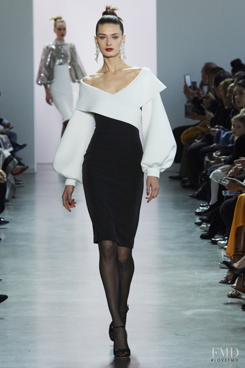 Daniela Aciu featured in  the Badgley Mischka fashion show for Autumn/Winter 2020