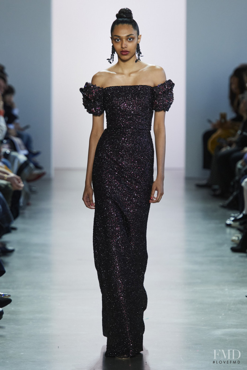 Diya Prabhakar featured in  the Badgley Mischka fashion show for Autumn/Winter 2020