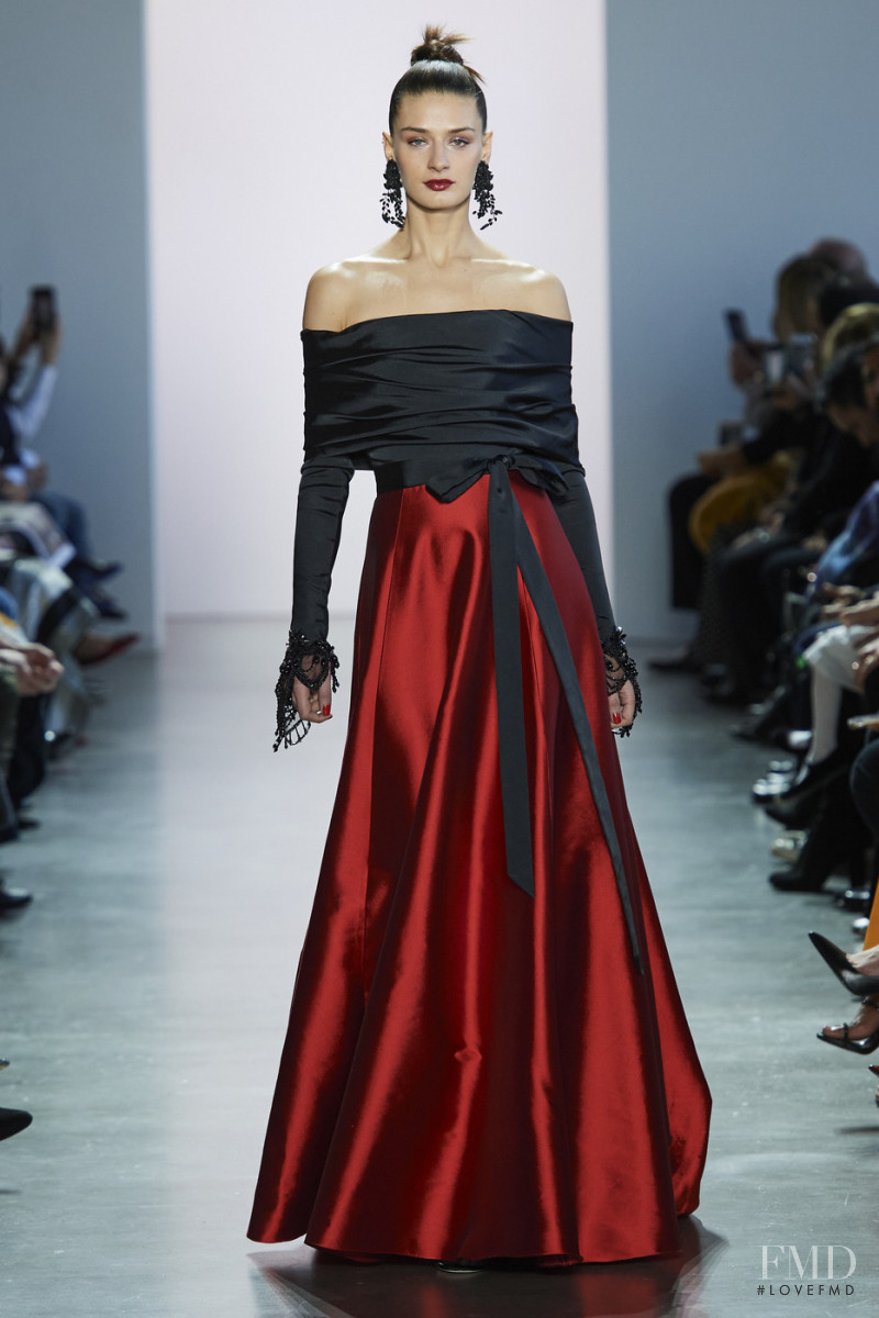 Daniela Aciu featured in  the Badgley Mischka fashion show for Autumn/Winter 2020